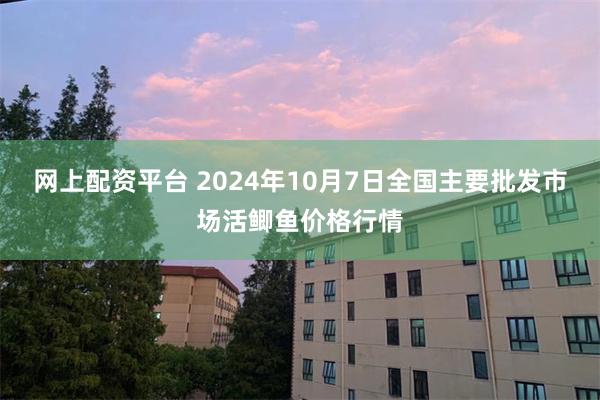 网上配资平台 2024年10月7日全国主要批发市场活鲫鱼价格行情