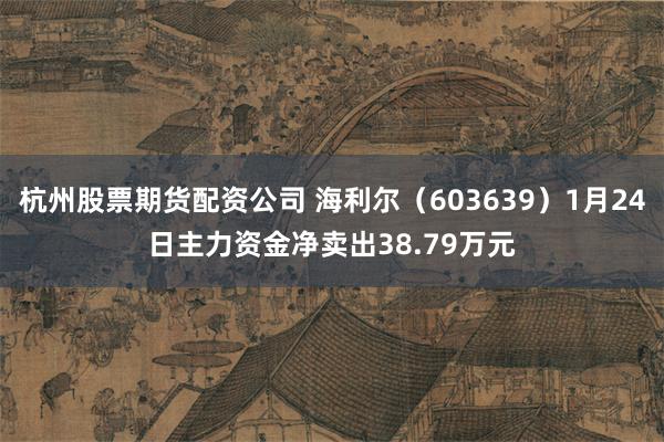 杭州股票期货配资公司 海利尔（603639）1月24日主力资金净卖出38.79万元